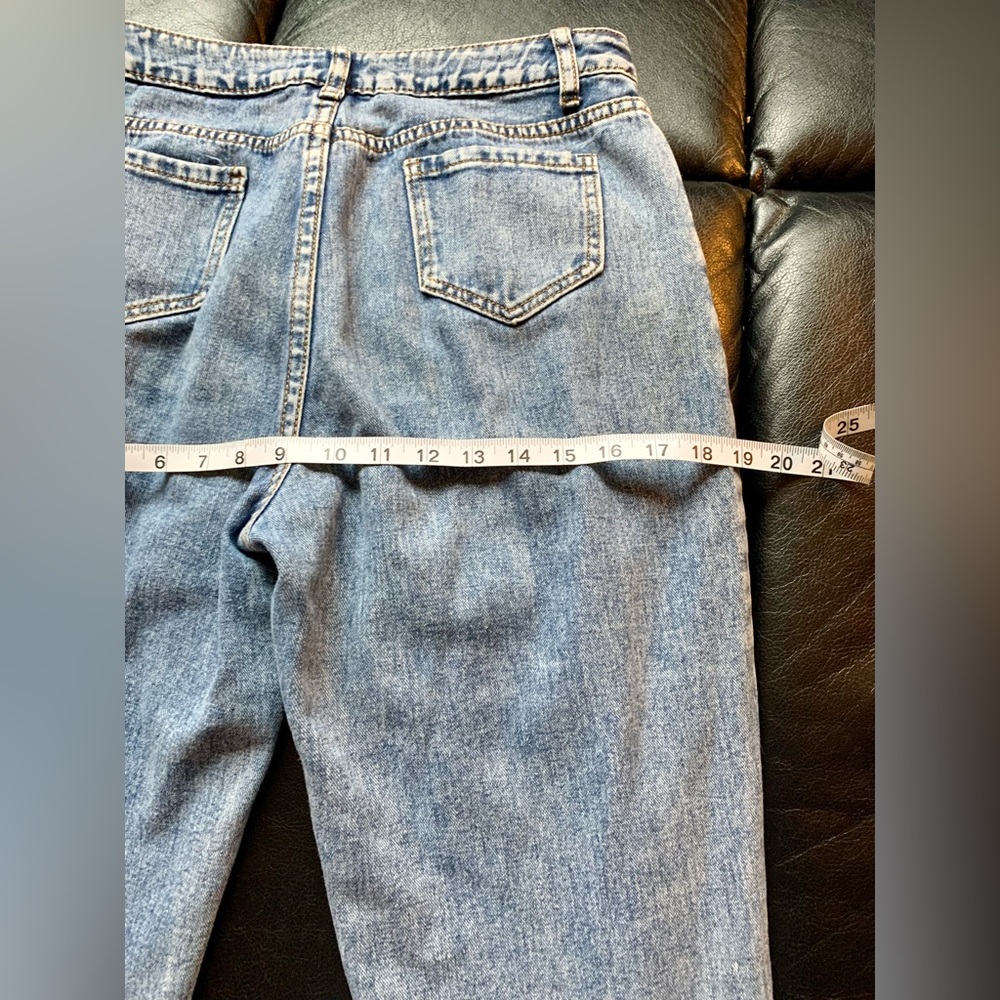High Waist Stone Washed Mom Jeans by Shein | Size Medium - Picture 8 of 9